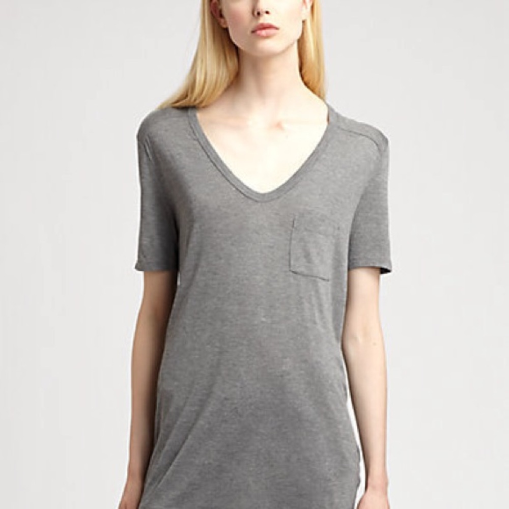 Gray V-Neck T-Shirt